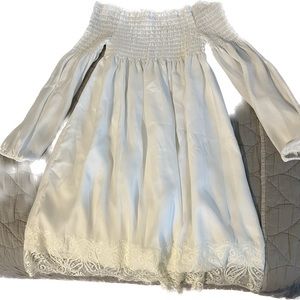 Bb Dakota white off the shoulder dress